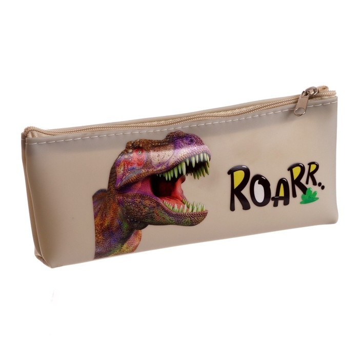 Пенал школьный на молнии Пенал школьный на молнии "Динозавр", МИКС