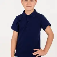 Рубашка поло детская Virma Kids, темно-синяя, 6 лет