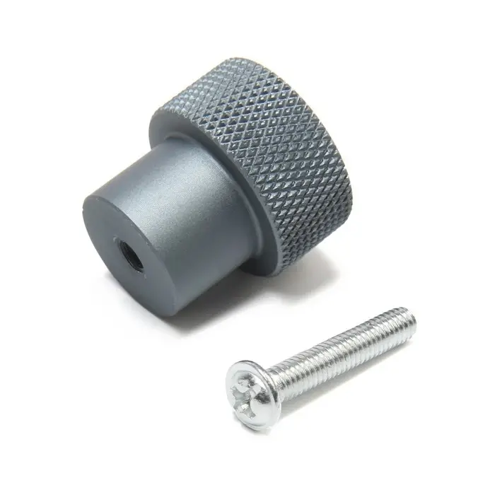 Ручка-кнопка CAPPIO PK328, d=23 мм, цвет графит, 8 шт.