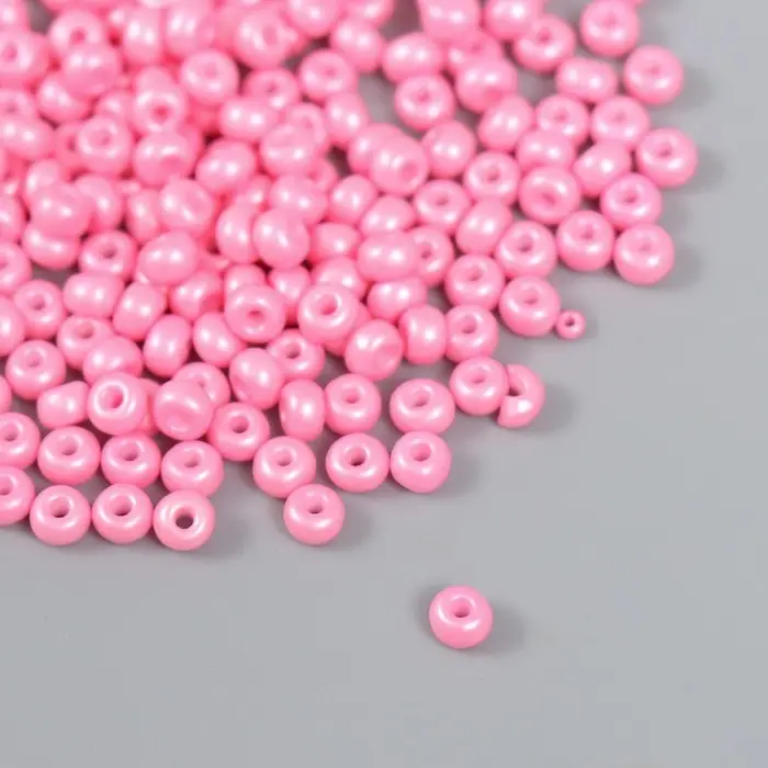 Бисер стекло 6/0  Бисер стекло 6/0 "Розовый щербет" 15 гр