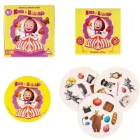 Карточная игра на скорость и реакцию &laquo;Дуббль. Смотри-хватай&raquo;, 55 карт, 5+, Маша и Медведь