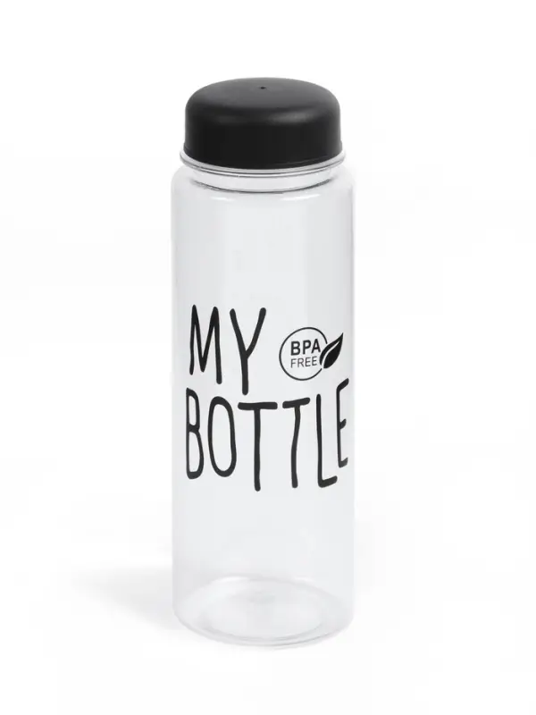 Бутылка для воды My bottle, 500 мл, 19.5&times;6.5 см, чёрная