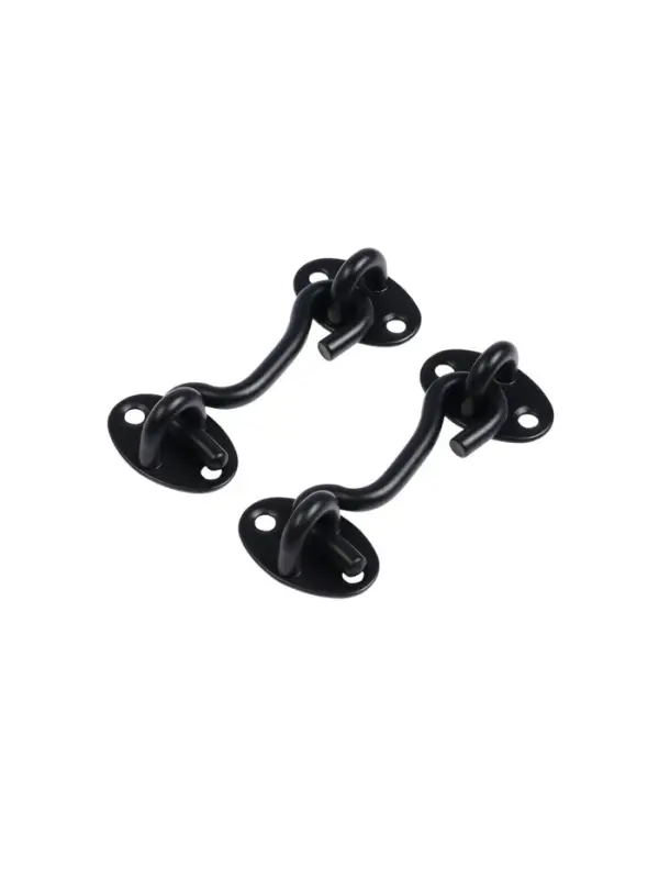 Крючок ветровой LOCKLAND KV001, L=75 мм, нержа, цвет черный, 2 шт