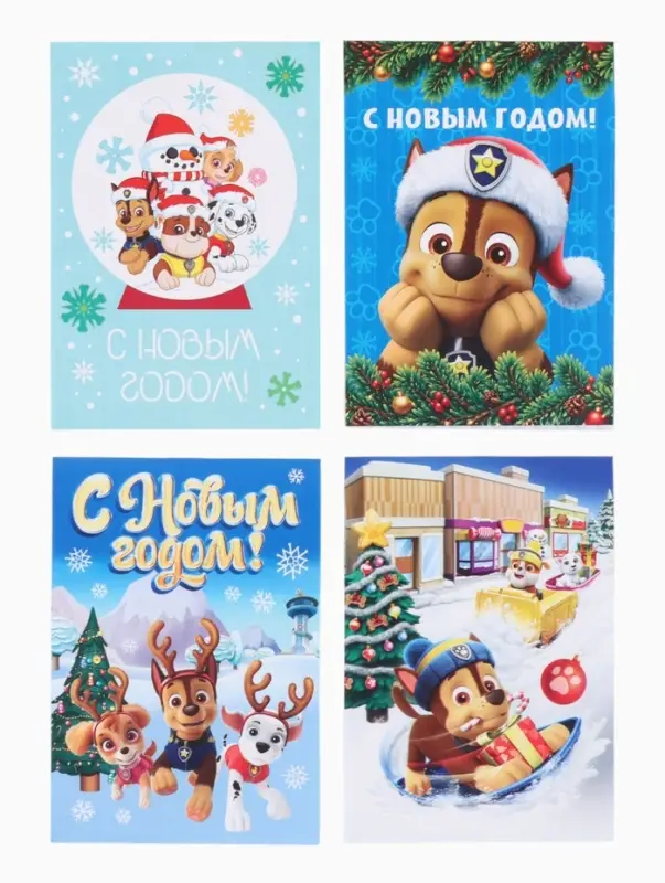 Блокнот А7, на скрепке, 16 листов, в клетку &laquo;Щеночки&raquo; МИКС