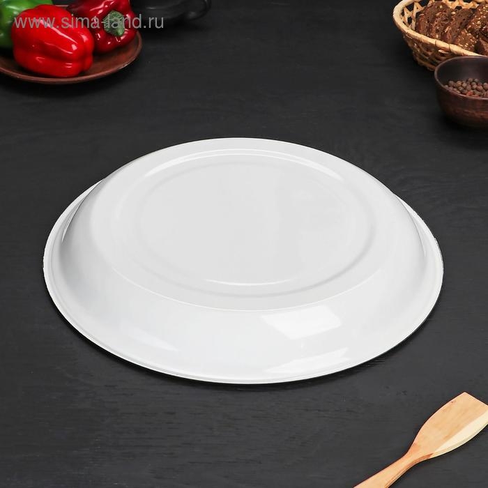 Блюдо эмалированное «Вишневый сад», 4.5 л, d=40 см, цвет белый Блюдо эмалированное «Вишневый сад», 4.5 л, d=40 см, цвет белый