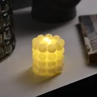 Светодиодная фигура &laquo;Свеча шарики&raquo; 5&times;5 см, от батареек AG13&times;3, свечение тёплое белое