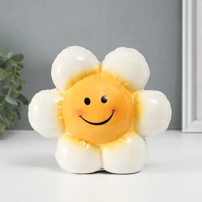 Копилка для денег &laquo;Ромашка-шарик&raquo;, керамика, 7&times;16.4&times;14.5 см