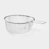 Фритюрница Доляна, d=18 см, съёмная ручка, цвет серебристый