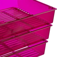 Лоток горизонтальный Attache Bright Colours решетчатый прозрачный фиолет