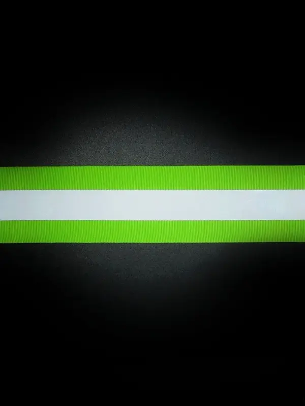 Светоотражающая лента-стропа, 40 мм, 5&plusmn;1 м, салатовая