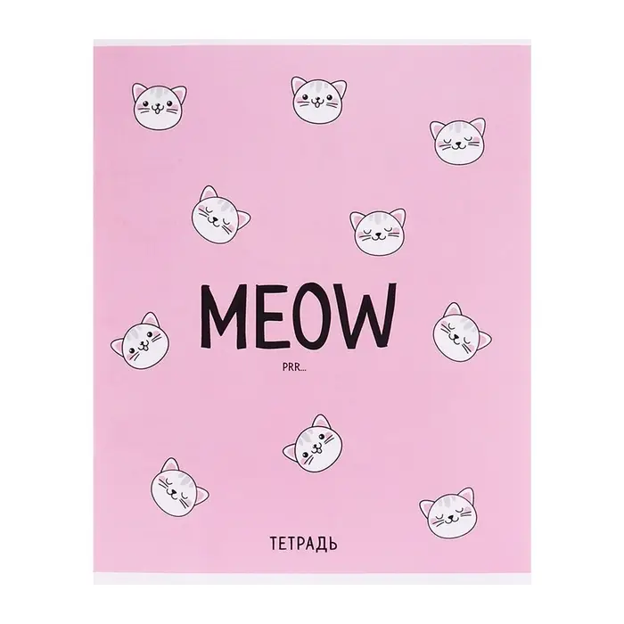 Тетрадь 48 листов в клетку, Calligrata Meow, МИКС