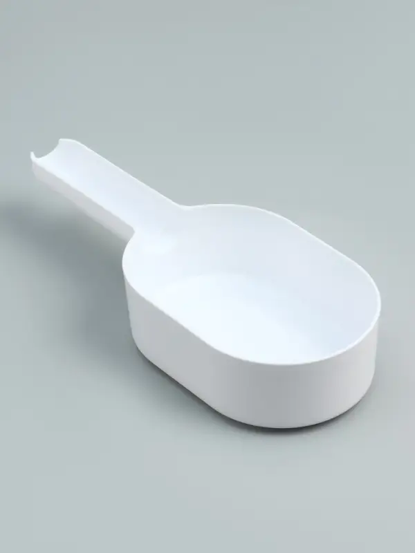 Совок для уборки за кошкой, 22&times;7&times;6 см, с подставкой, пластик, белый, оранжевый