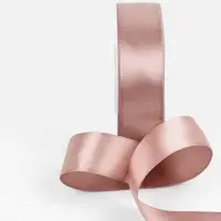 Лента атласная TEIRA, двухсторонняя, 25 мм, 25&plusmn;1 м, бежевая