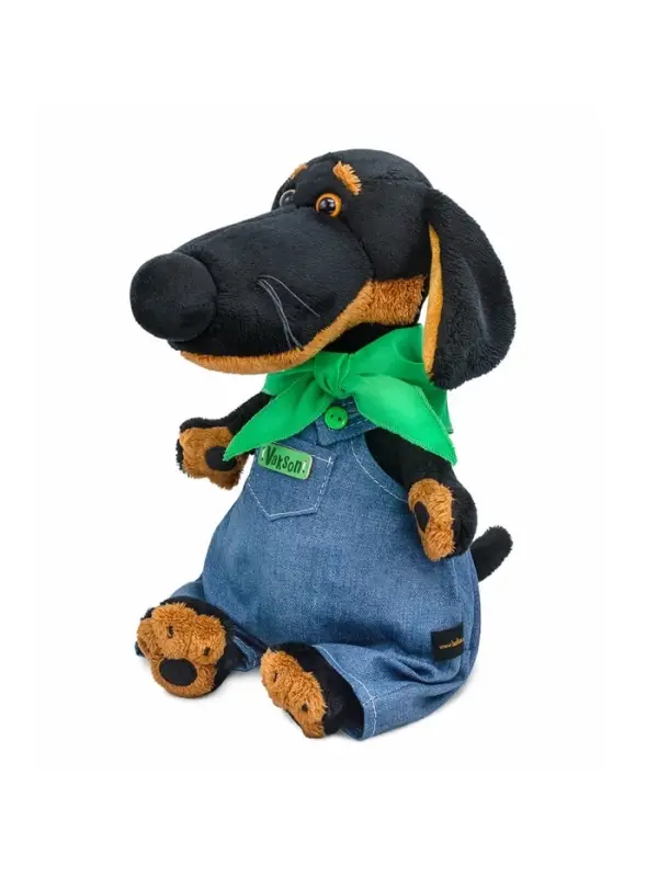 Мягкая игрушка Мягкая игрушка "Собака Ваксон в комбинезоне "Деним", 25 см Vaks25-075