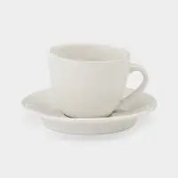 Кофейная пара &laquo;Премиум&raquo;, 100 мл, фарфор, белая