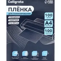 Пленка для ламинирования A4, 100 мкм 100 штук, глянцевая, 216&times;303 мм