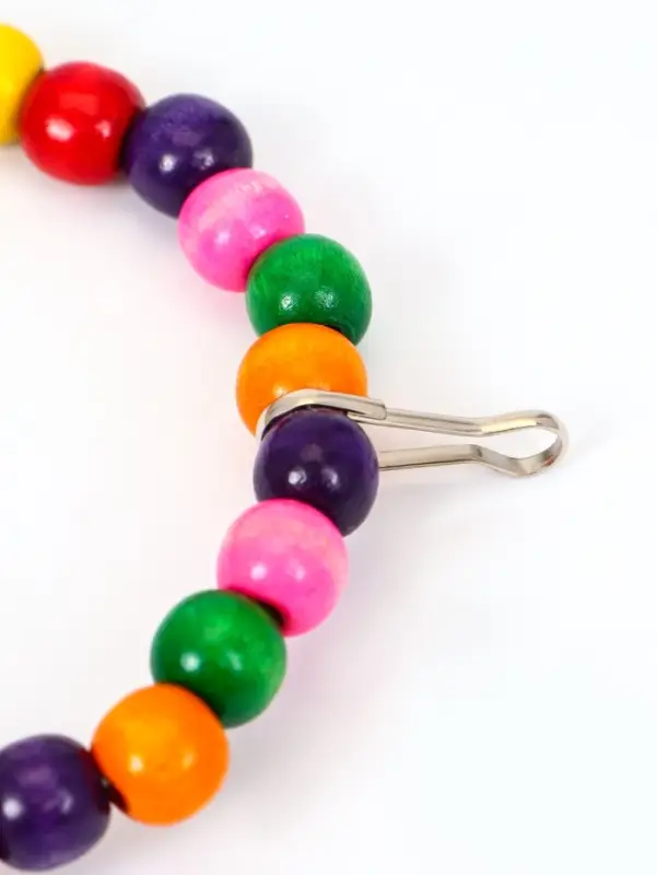 Качели для птиц с деревянными жердочками, 12&times;21 см, цвет МИКС