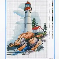 Вышивка крестиком &laquo;Маяк в море&raquo;, набор для творчества, 21&times;30 см