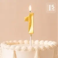 Свеча для торта, цифра &laquo;1&raquo;, 11.5&times;2.3 см
