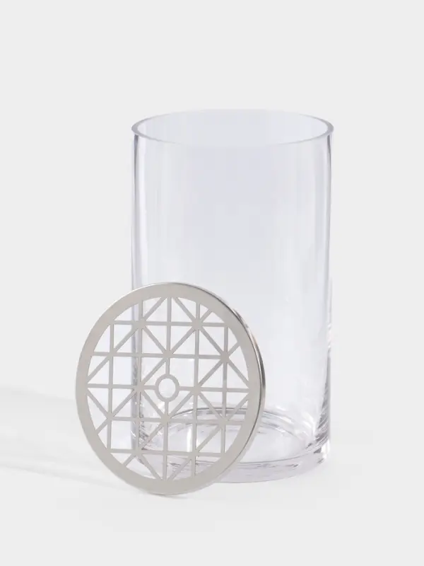 Ваза стекло настольная с крышкой "Альваро" 20х11,5 см, прозрачный