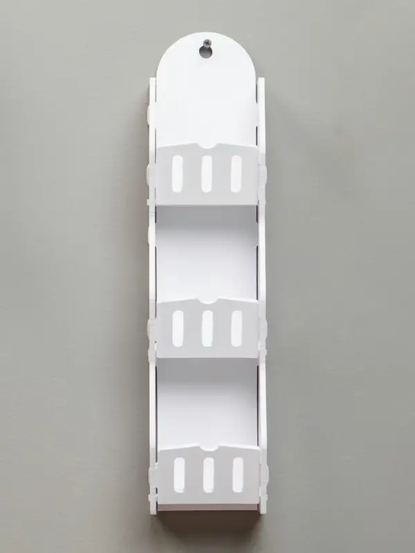 Полка для ванной комнаты, 11&times;9&times;43 см, цвет белый