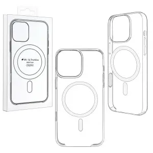 Чехол для iPhone 16 Pro Max Clear Case PC (MagSafe + анимация NFC) ORG