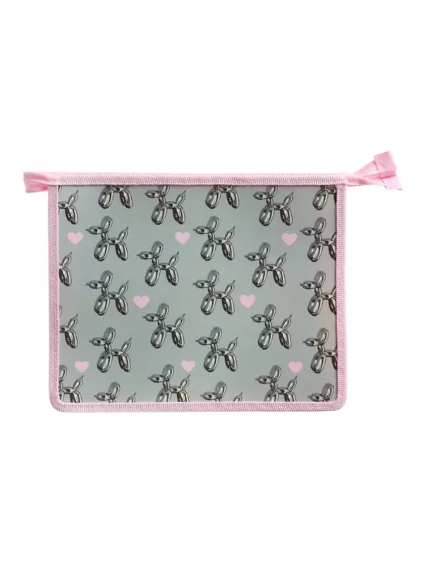 Папка для тетрадей А5 Bubble heart, молния сверху, пластик, 230&times;190&times;50