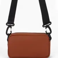 Сумка женская кросс-боди TEXTURA на молнии, 19&times;6&times;10.5 см, рыжая