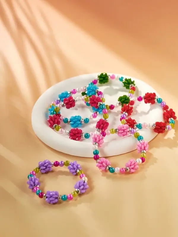 Браслет детский Выбражулька «Пионы», МИКС Браслет детский Выбражулька «Пионы», МИКС