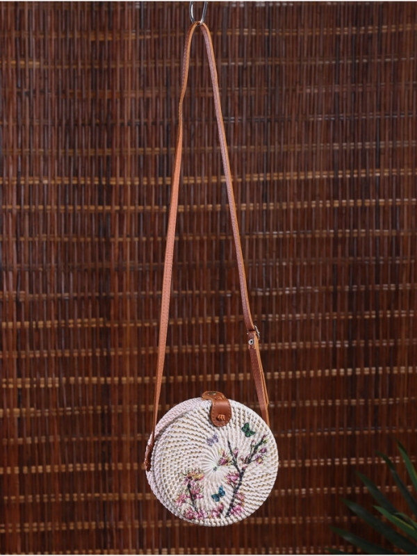 Сумка плетеная ротанг "Бабочка", 15х6х60 см