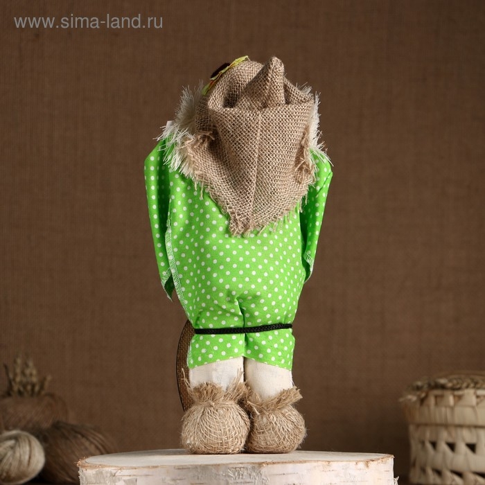Оберег-домовой Оберег-домовой "Славуся в льняном колпаке, с топором и дровами", 30х18х10 см, микс