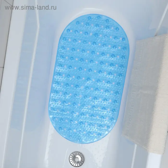 Коврик противоскользящий в ванну на присосках Доляна «Пузырьки», 38×68 см, цвет МИКС Коврик противоскользящий в ванну на присосках Доляна «Пузырьки», 38×68 см, цвет МИКС