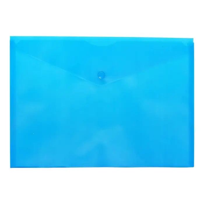 Набор папок-конвертов на кнопке 10 штук, А4, 150 мкм, Calligrata Standard, прозрачные, микс