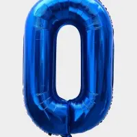 Воздушный шар фольгированный 40" &laquo;Цифра 0&raquo;, темно-синий