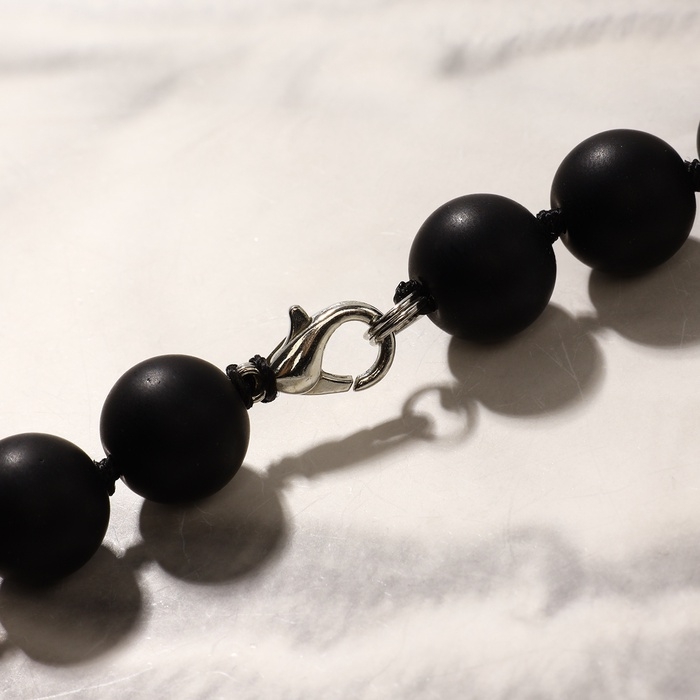 Бусы шар №10 через узел «Шунгит», 60 см