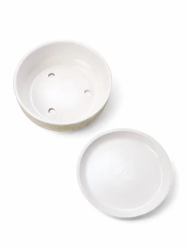 Горшок бонсайница 0,6 л, 15×5,5 см  для кактусов и суккулентов белый, керамика "НАВИ"