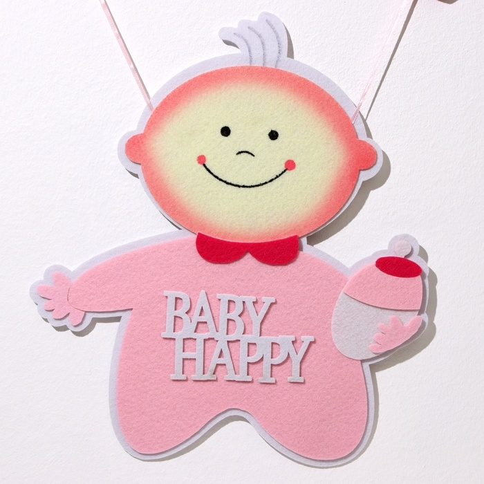 Декоративное украшение (подвеска)  Декоративное украшение (подвеска) "BABY HAPPY GIRL" 32х32х52 см