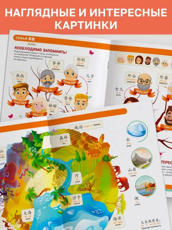 Книга Книга "Первые 500 китайских слов" 60 стр