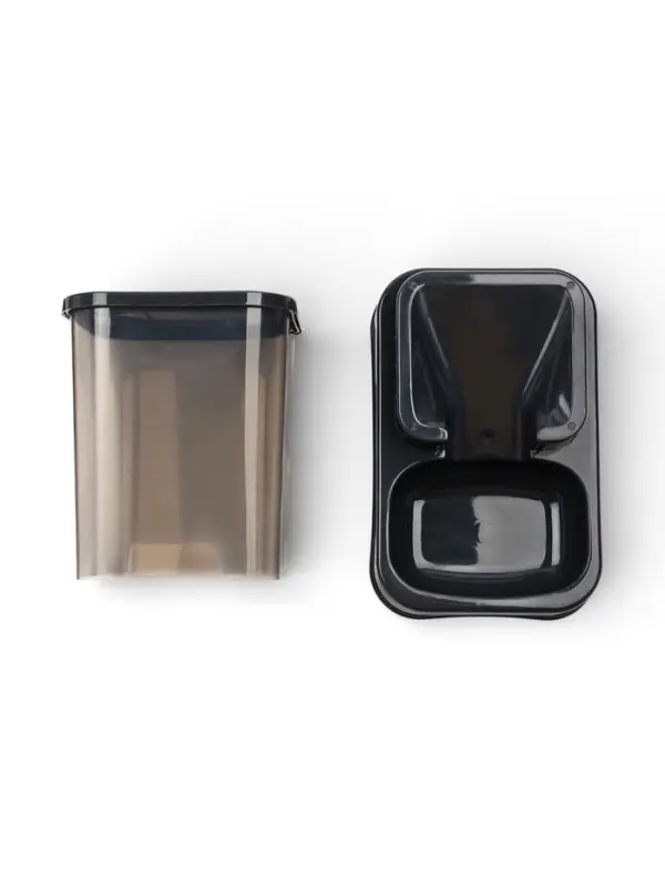 Автокормушка, 1.5 л, нескользящее основание, чёрная