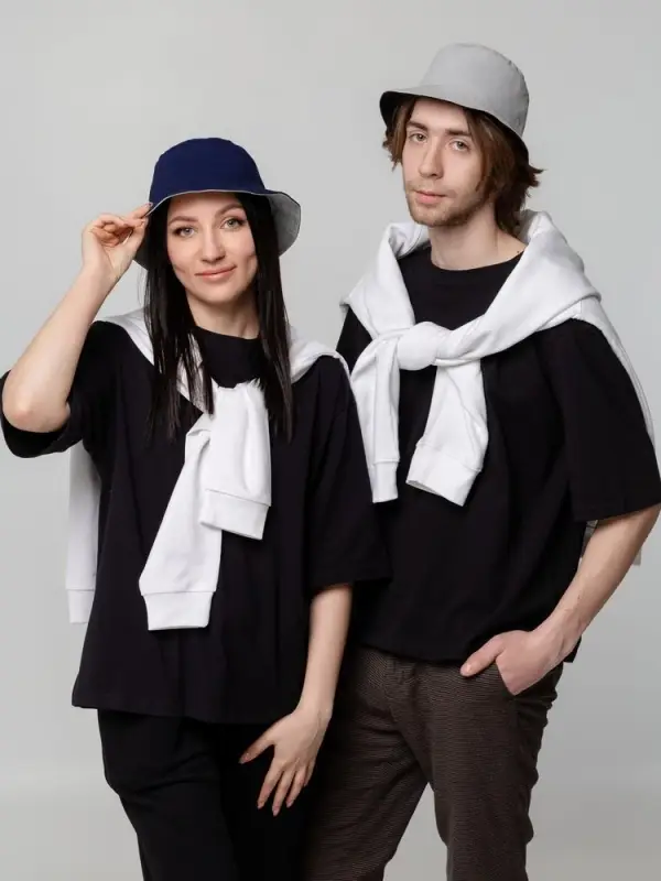 Панама Summer двусторонняя, синяя с серым Панама Summer двусторонняя, синяя с серым