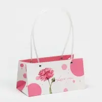Пакет влагостойкий для цветов Love you, 24&times;12&times;12 см