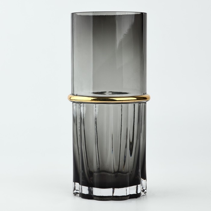 Ваза для цветов «Тренди» из черного стекла 24×11×11 см Ваза для цветов «Тренди» из черного стекла 24×11×11 см