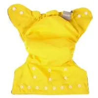 Многоразовый подгузник, угольно-бамбуковая ткань, 3-15 кг, цвет желтый, Крошка Я Многоразовый подгузник, угольно-бамбуковая ткань, 3-15 кг, цвет желтый, Крошка Я