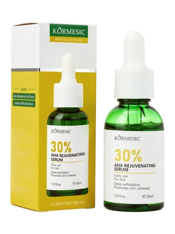 Омолаживающая сыворотка KORMESIC 30% с AHA кислотами, 30 мл