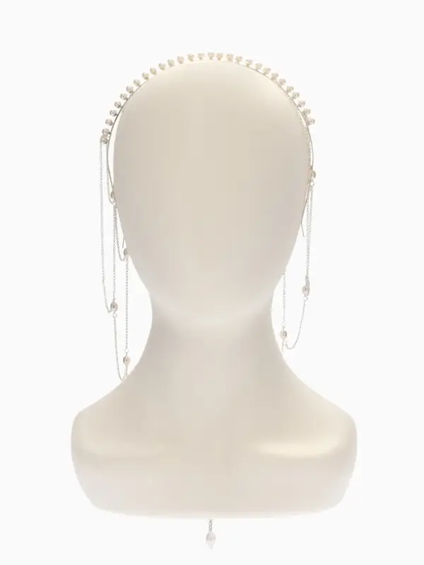 Украшение для волос  Украшение для волос "Паутина" 44см, цвет белый в серебре