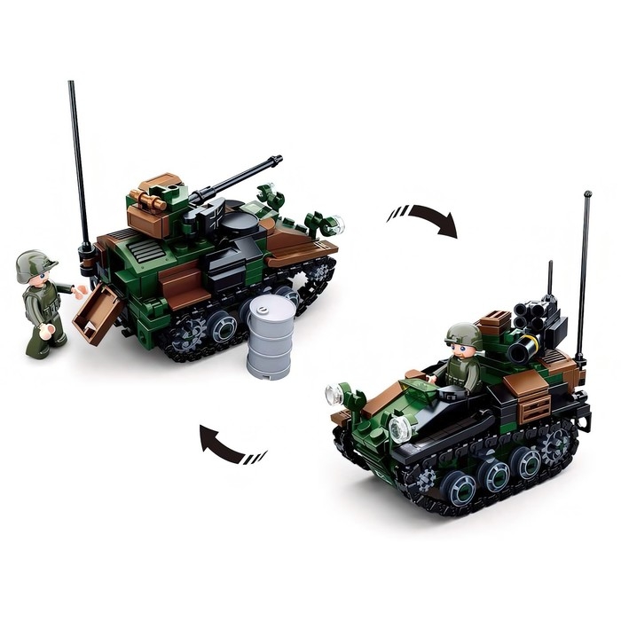 Конструктор Модельки «Танк», 2 варианта сборки, 245 деталей Конструктор Модельки «Танк», 2 варианта сборки, 245 деталей