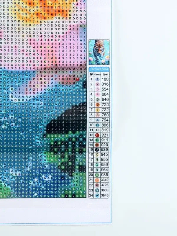 Алмазная мозаика с полным заполнением на холсте &laquo;Тигр в воде&raquo;, 40&times;50 см