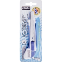 Нож канцелярский 9мм Attache Selection&nbsp; с антискольз.вставками иточилкой