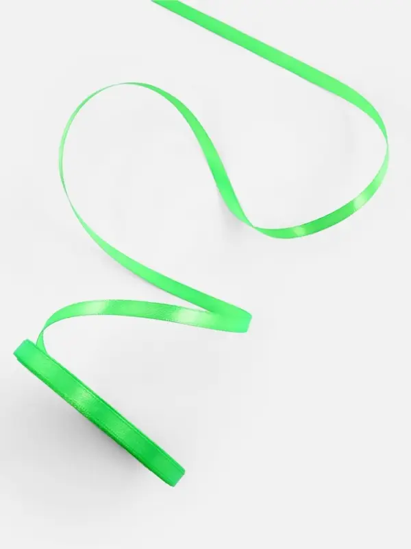 Лента атласная, 6 мм, 23±1 м, зелёная №52 Лента атласная, 6 мм, 23±1 м, зелёная №52