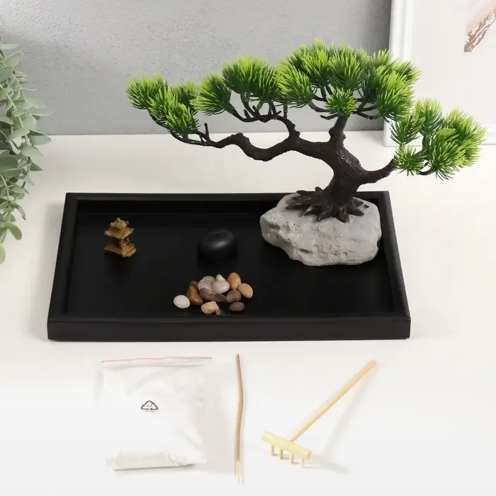 Сад камней Дзен  Сад камней Дзен " Раскидистое дерево в саду" песок+аромапалочки 20х30х18,5 см